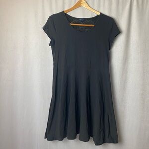 Aeropostale LBD Black Lace Back Pattern Teen T-shirt Dress